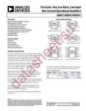 AD8672ARM-REEL datasheet  
